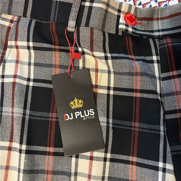 Plaid Men's Pants in Black and Tan - Picture 4 of 14